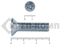 Винт потайной,цинк DIN965 8х 30 Фасовка (200шт)