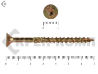 Саморезы Конструкционные, потай Torx, желтый цинк   5.0х 70 мм (20 шт) 