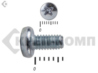 Винт полуцилиндрическая головка,цинк DIN7985 4х 6 (100шт)