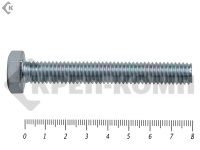 Болт полная резьба, цинк DIN933 8х 80 пр.8,8 (25кг/845)