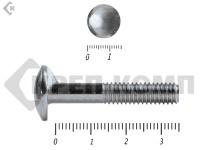 Болт мебельный, цинк DIN607 с усом 6х 35 пр.5,8 Фасовка МОСКРЕП (200шт)