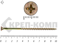 Саморез жёлтый цинк PH-2, по дереву 4,8х102 Фасовка (100шт)