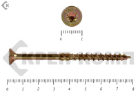 Саморезы Конструкционные, потай Torx, желтый цинк   5.0х 80 мм (20 шт) 