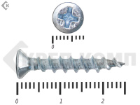 Шуруп оконный, крупная резьба, Белый цинк 4,1х25 Kn (50шт)