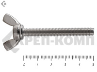 Винт-барашек, американский тип НЕРЖАВЕЙКА DIN 316 А2 6х50 (50 шт)