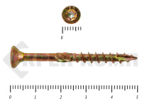 Саморезы Конструкционные, потай Torx, желтый цинк   4.5х 50 мм КРЕП-КОМП (200 шт)