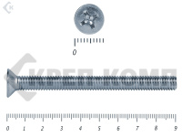 Винт потайной,цинк DIN965 5х 90 (15шт)