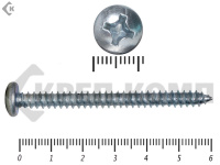 Шуруп с полукруглой головкой DIN7981 5,5х60 Фасовка (180шт)