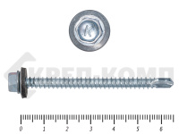 Саморез кровельный цинк, с шайбой EPDM, 5,5х 65 К КРЕП-КОМП (1500шт)