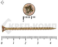 Саморез желтый цинк POZY  3х45 Фасовка (800шт)