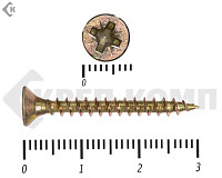 Саморез желтый цинк POZY 3,5х30 (17000шт)